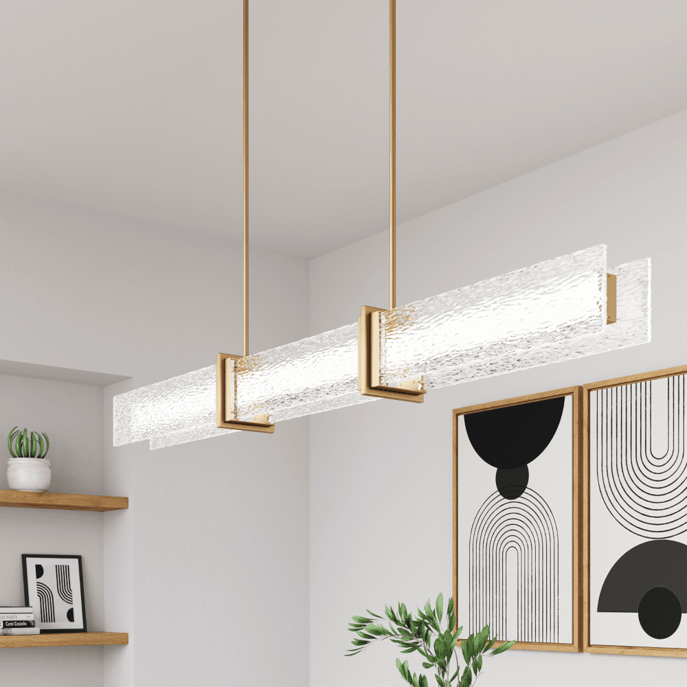 Hallie LED Linear Pendant in Legacy Brass-img-1
