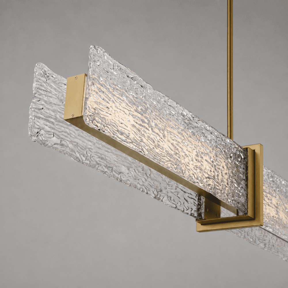 Hallie LED Linear Pendant in Legacy Brass-img-2