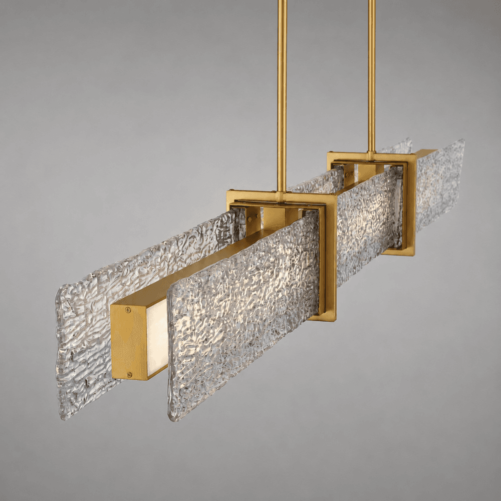 Hallie LED Linear Pendant in Legacy Brass-img-3