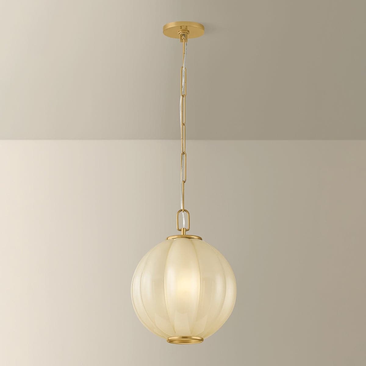 Sophia 1 Light Pendant in Aged Brass-img-2