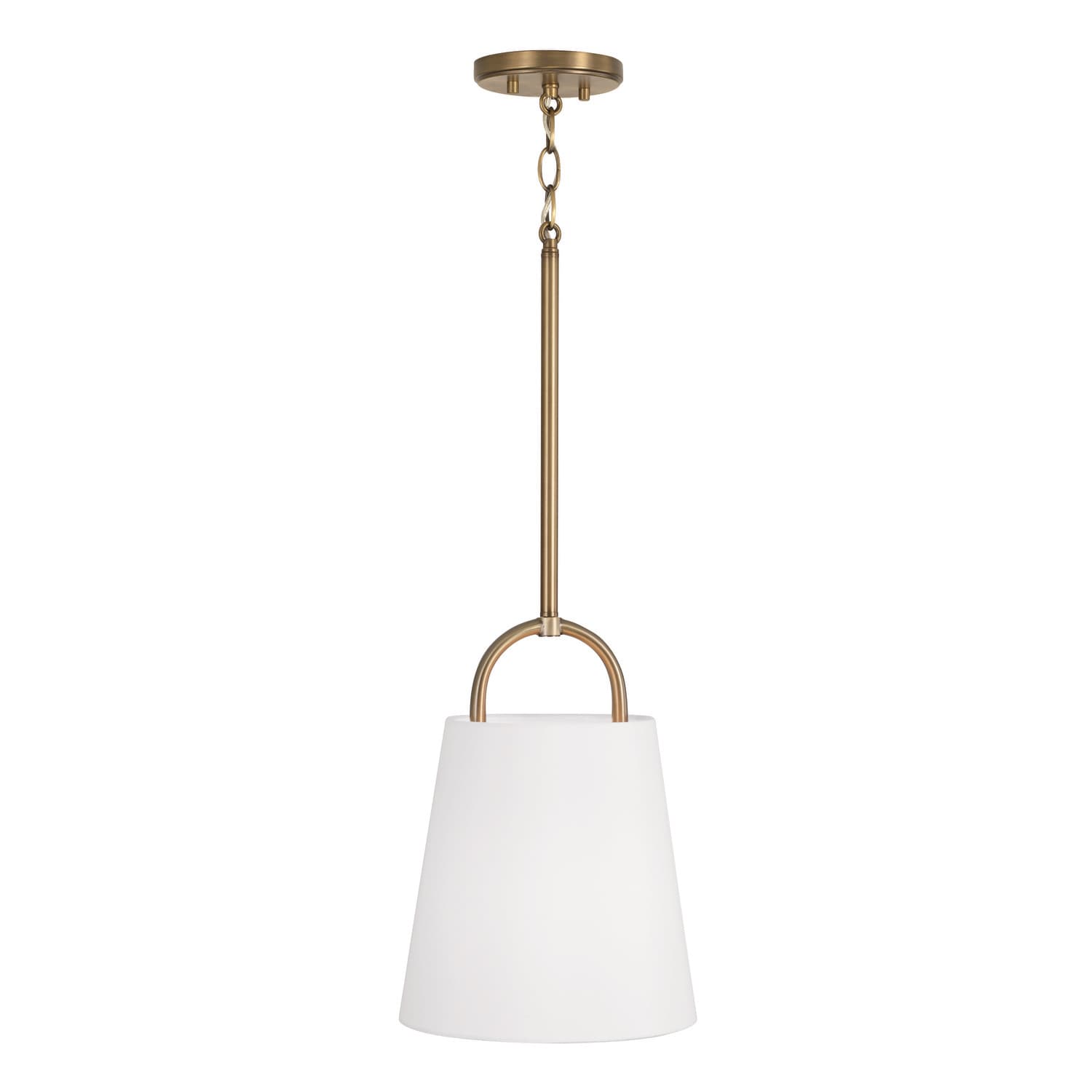 Winnie 1 Light Pendant - Small in Aged Brass-img-4