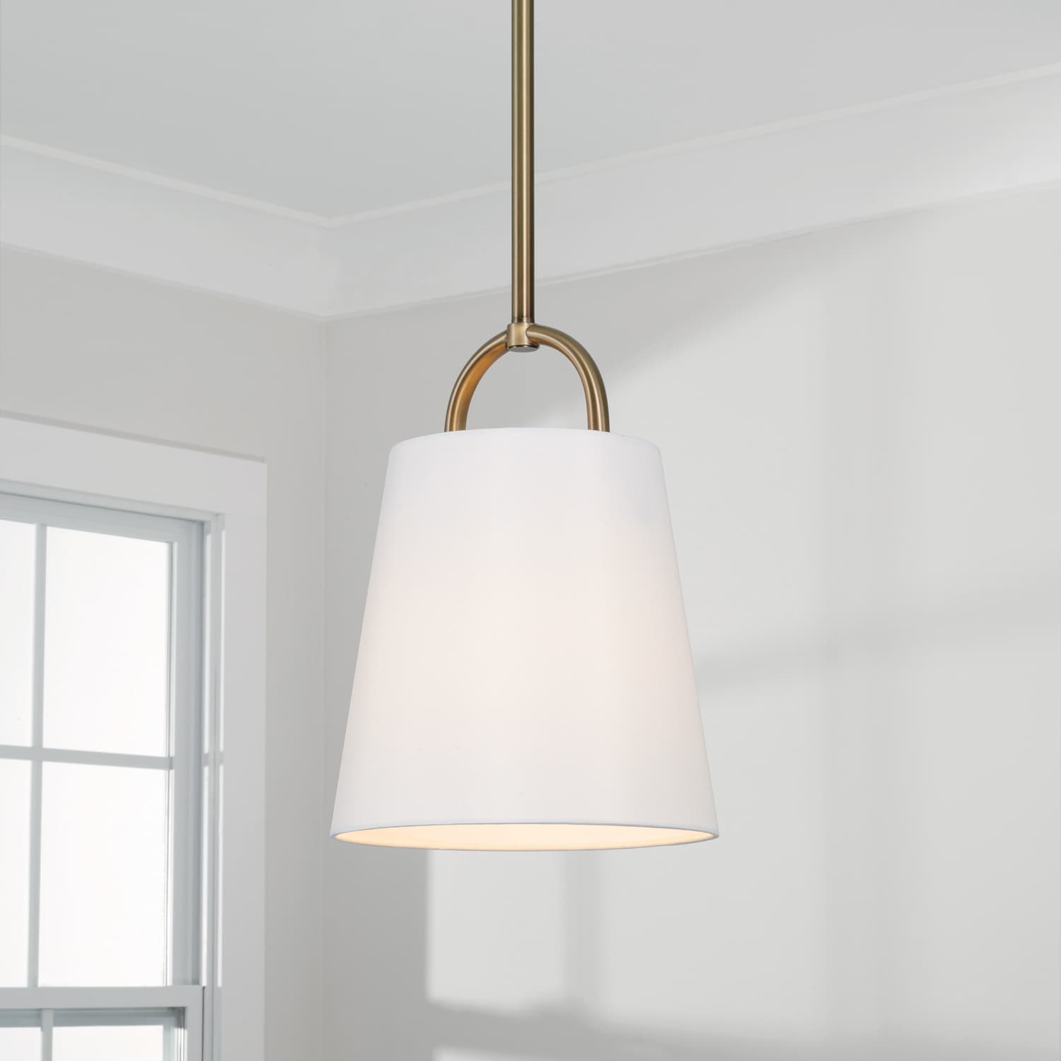 Winnie 1 Light Pendant - Small in Aged Brass-img-5