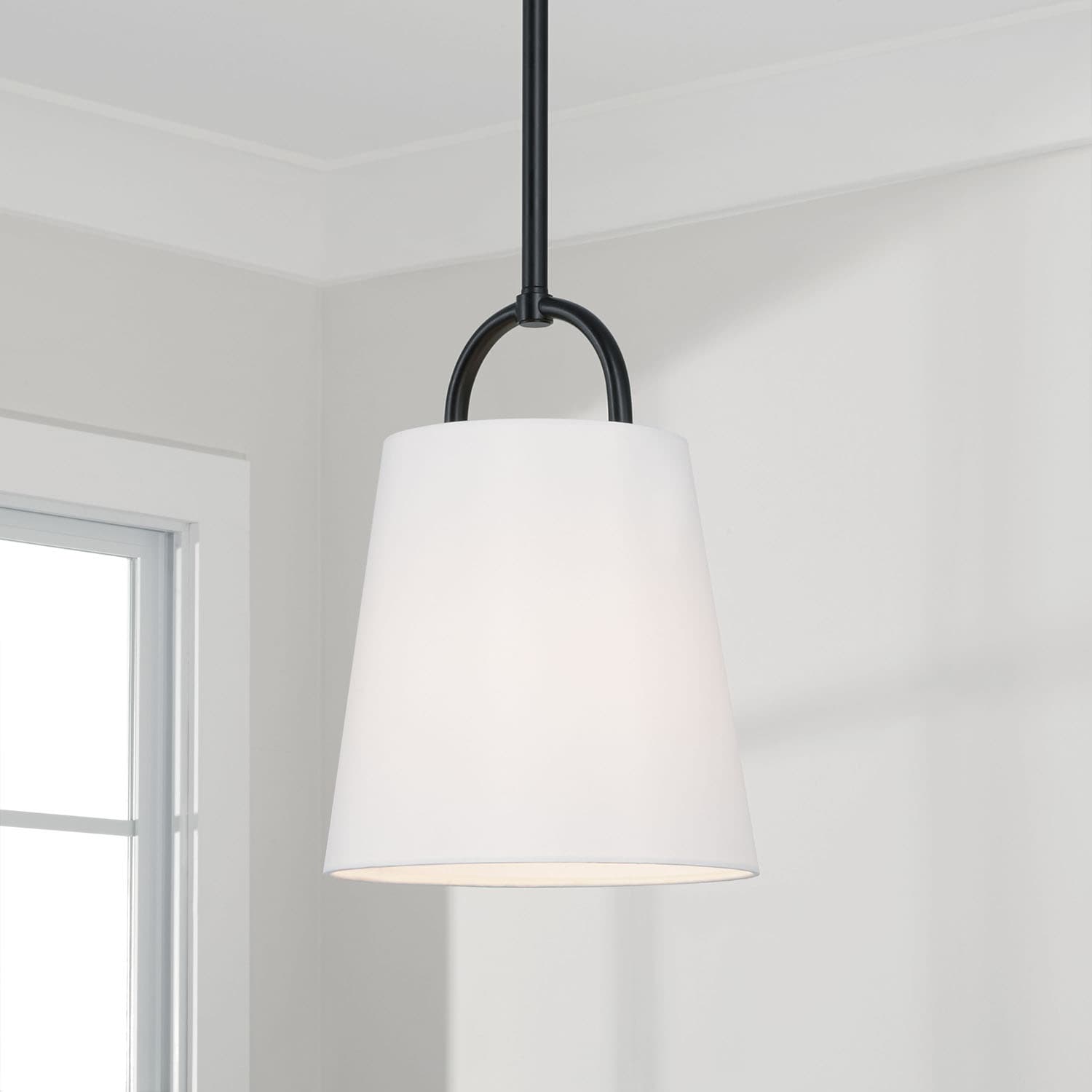 Winnie 1 Light Pendant - Small in Matte Black-img-1