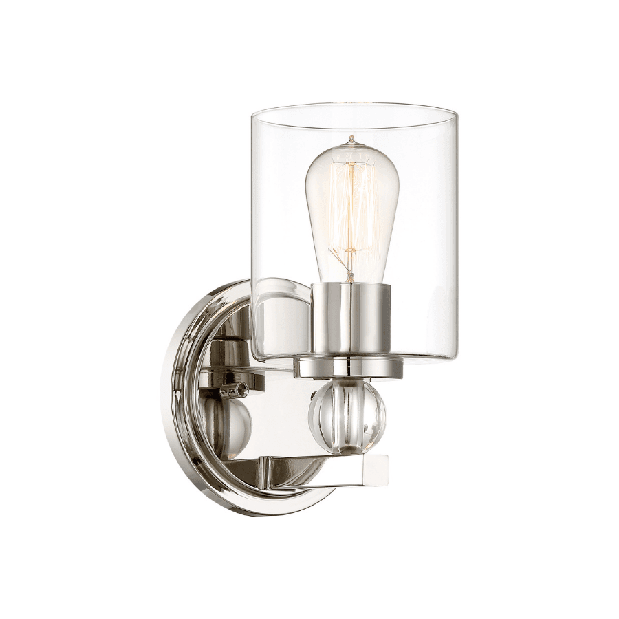 Miller 1 Light Wall Sconce in Polished Nickel-img-1