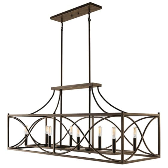 Taylor 8 Light Island Pendant in Nordic Brown-img-2