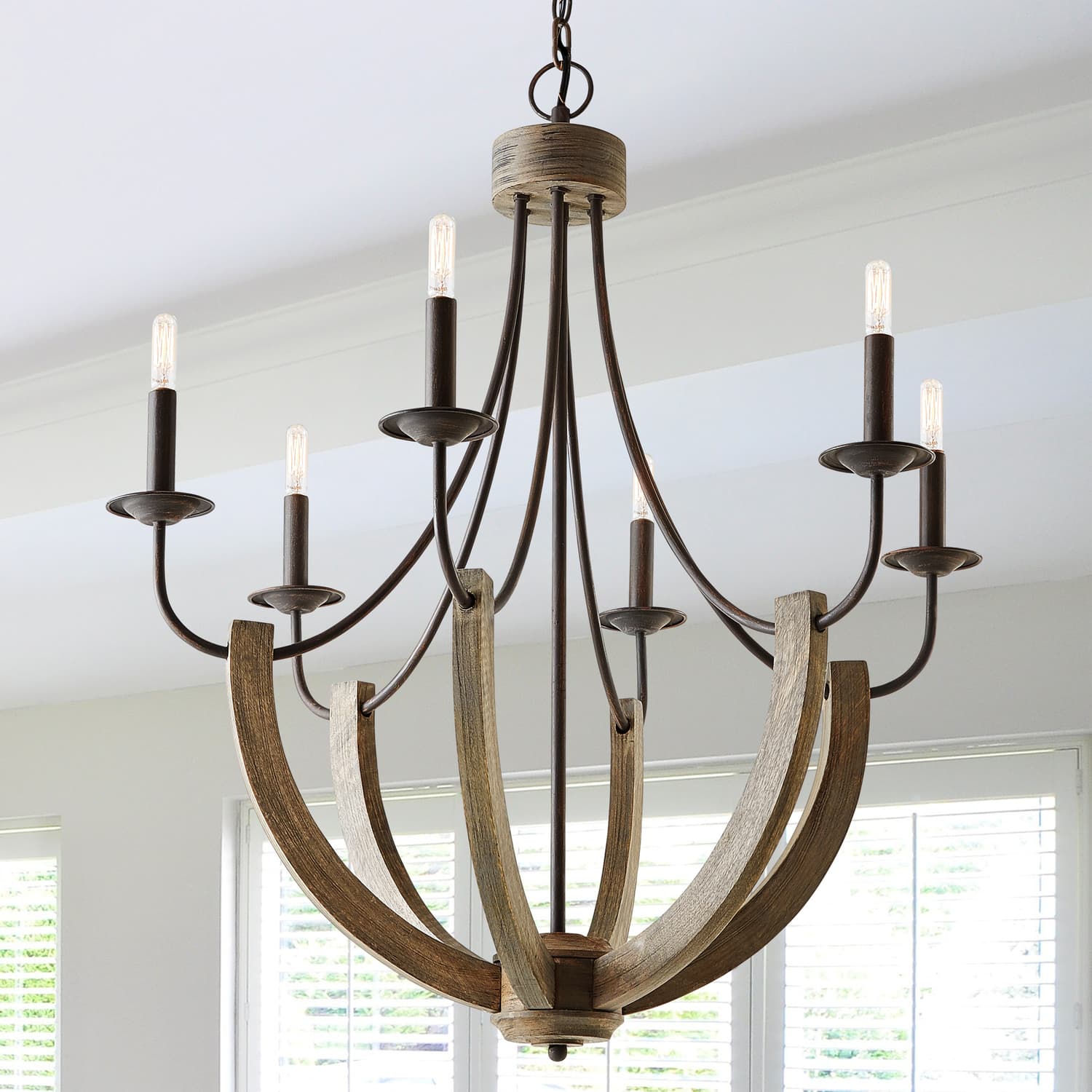 Taylor 6 Light Chandelier in Nordic Brown-img-2