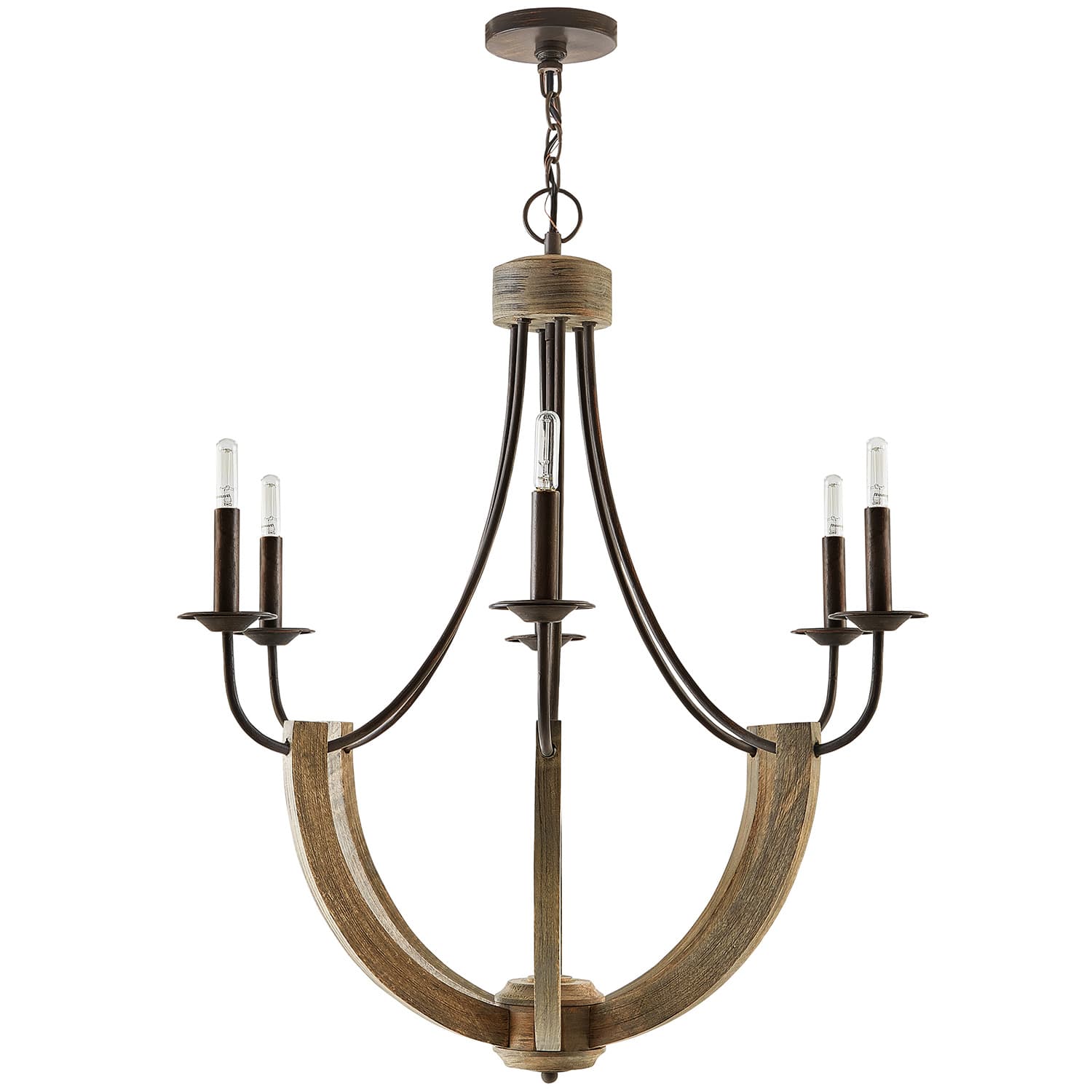Taylor 6 Light Chandelier in Nordic Brown-img-4