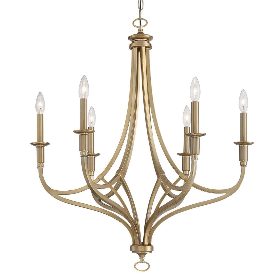 Jewett 6 Light Chandelier in Brushed Gold-img-2