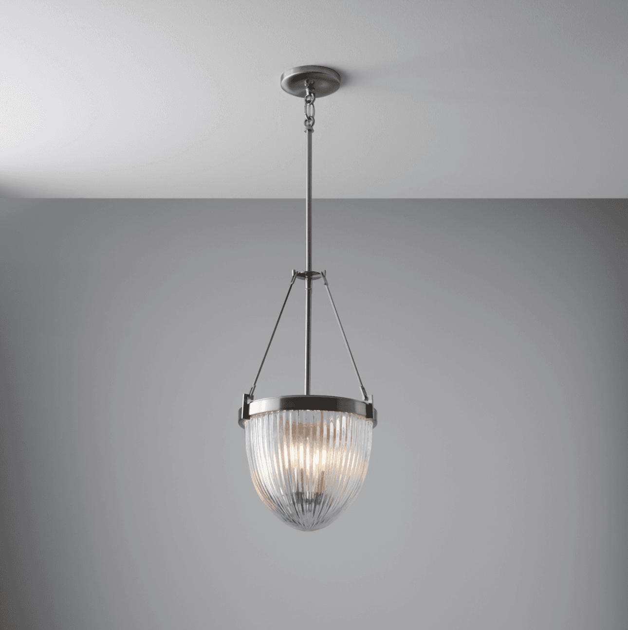 Hampton 3 Light Pendant in Brushed Nickel-img-1