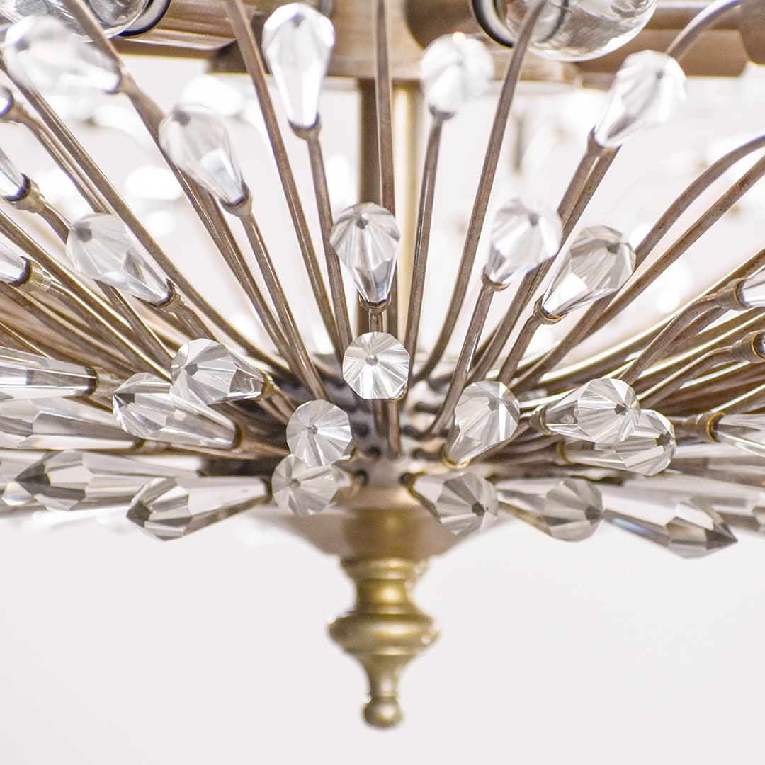 Seville 8 Light Crystal Chandelier in Aged Silver