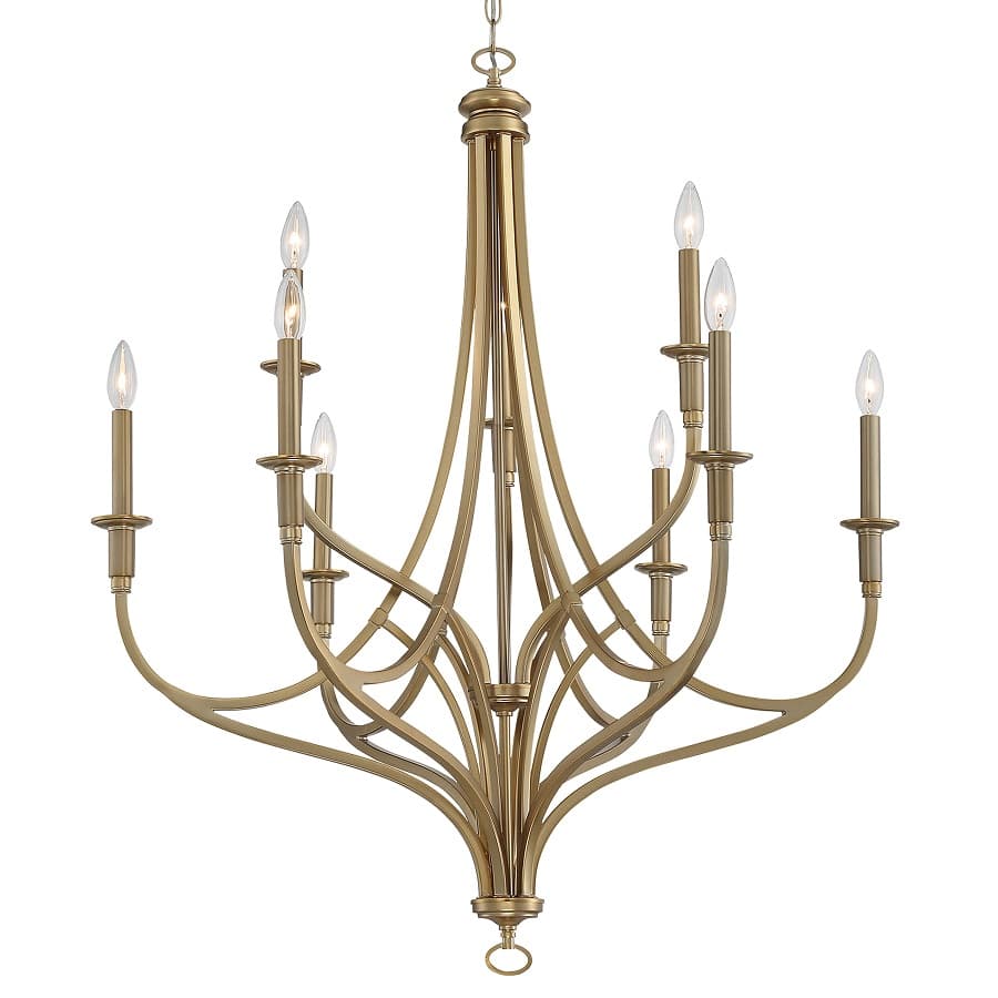 Jewett 9 Light Chandelier in Brushed Gold-img-1