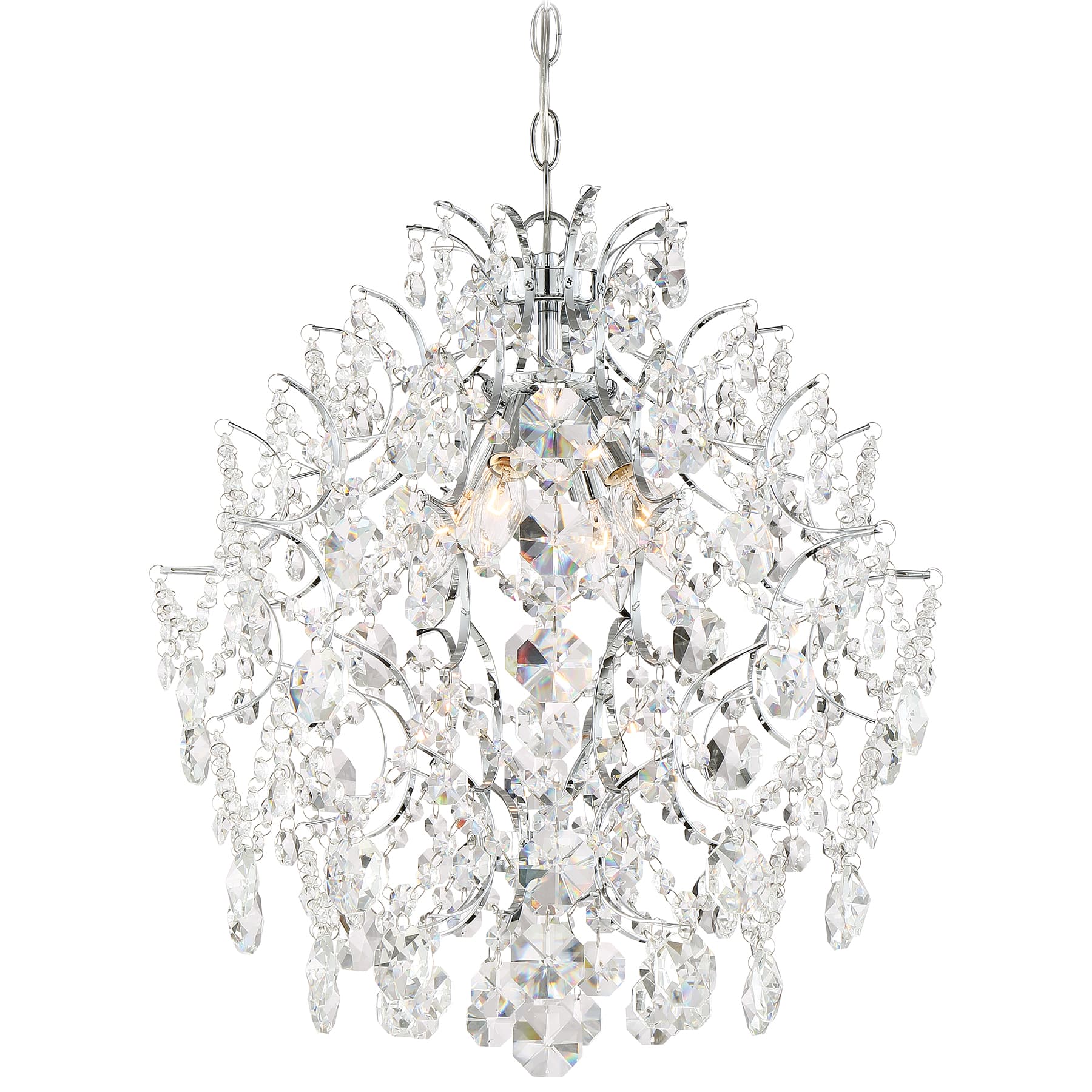 Gisele 4 Light Crystal Chandelier in Polished Chrome-img-1