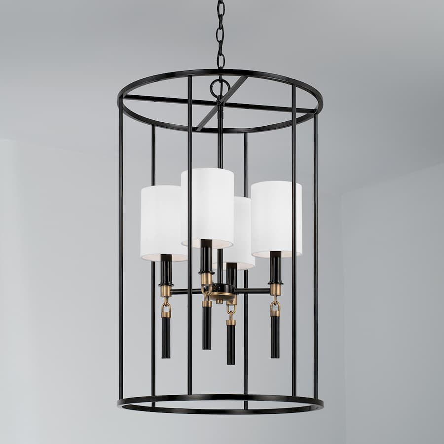 Colton 4 Light Lantern in Gloss Black