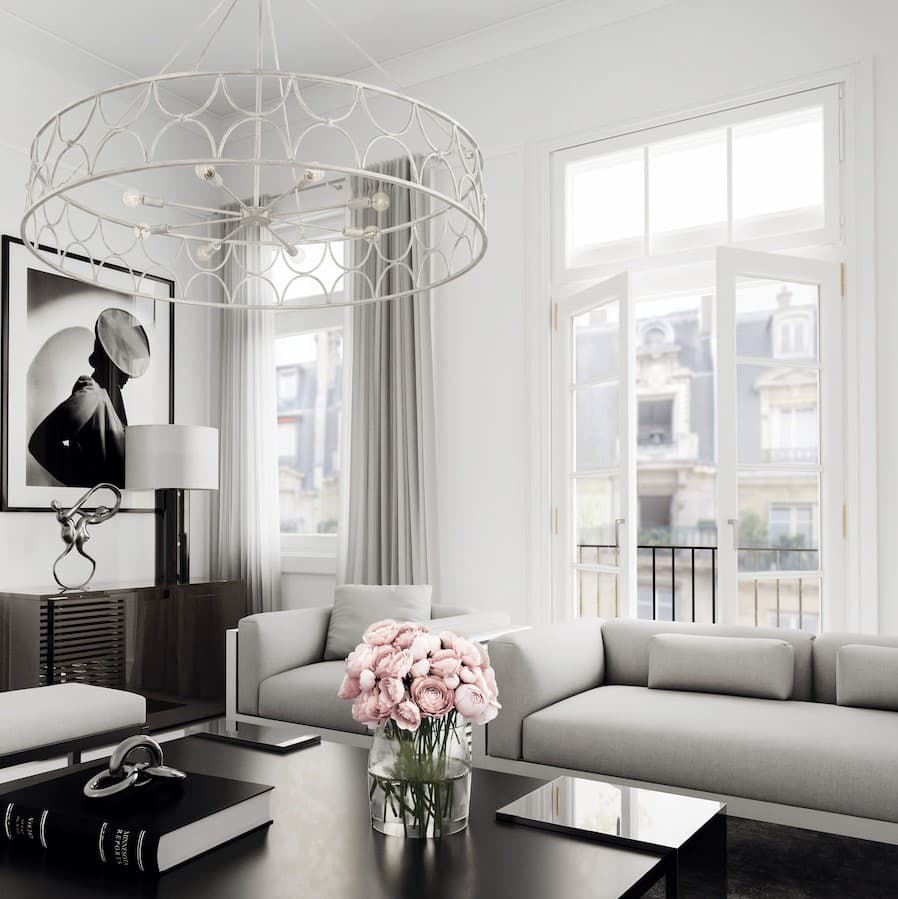 Follie 8 Light Pendant in Winter White-img-1
