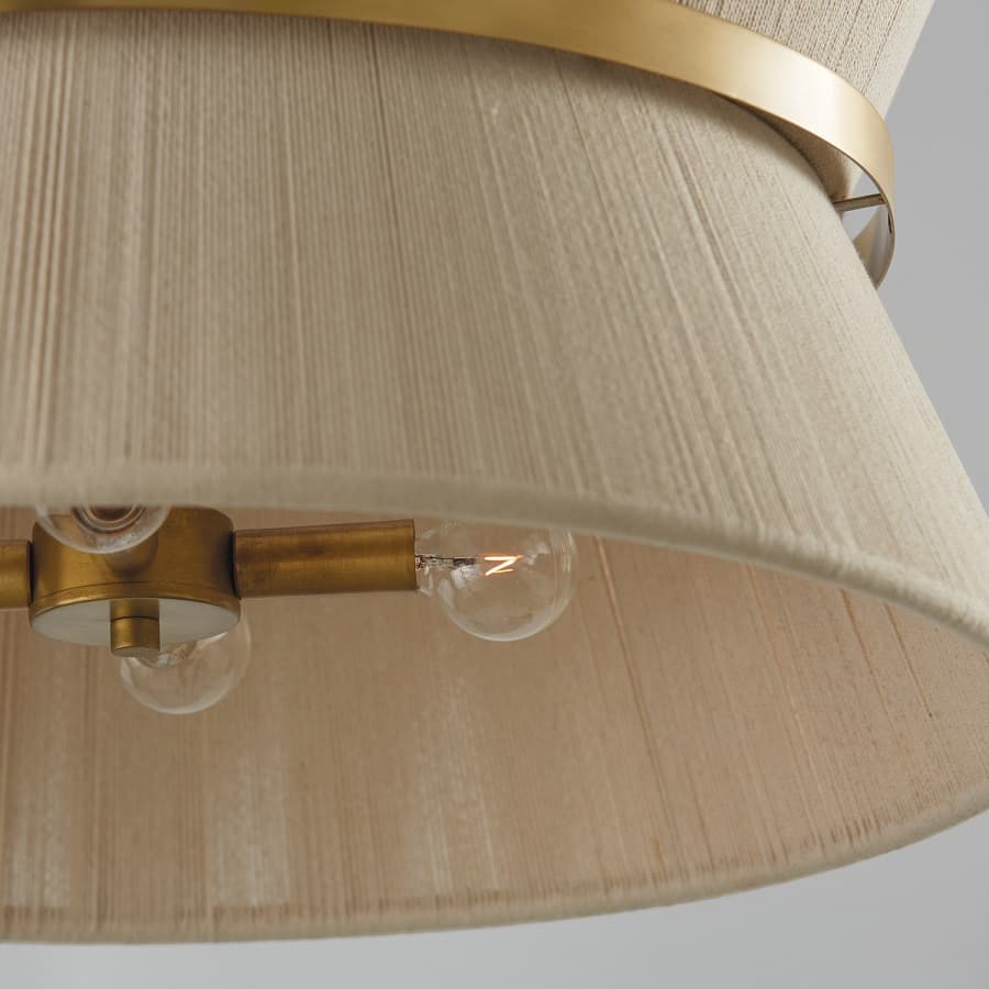Fisher 8 Light Pendant in Brass & Bleached Rope-img-2