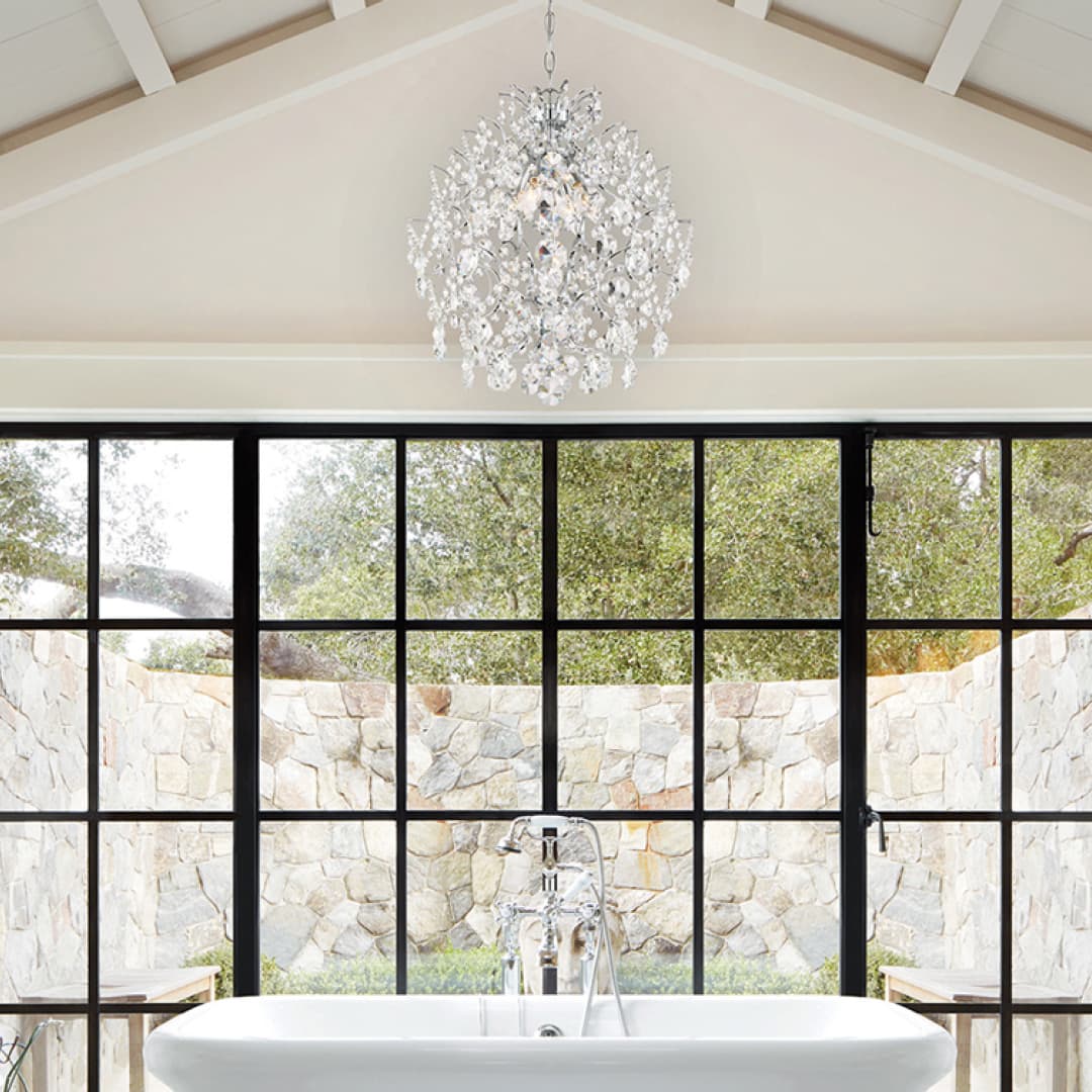 Gisele 6 Light Crystal Chandelier in Polished Chrome-img-1