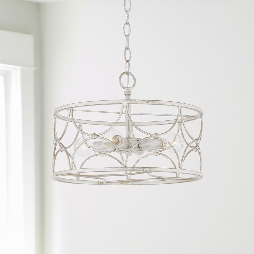 Follie 4 Light Semi-Flush in Winter White-img-1