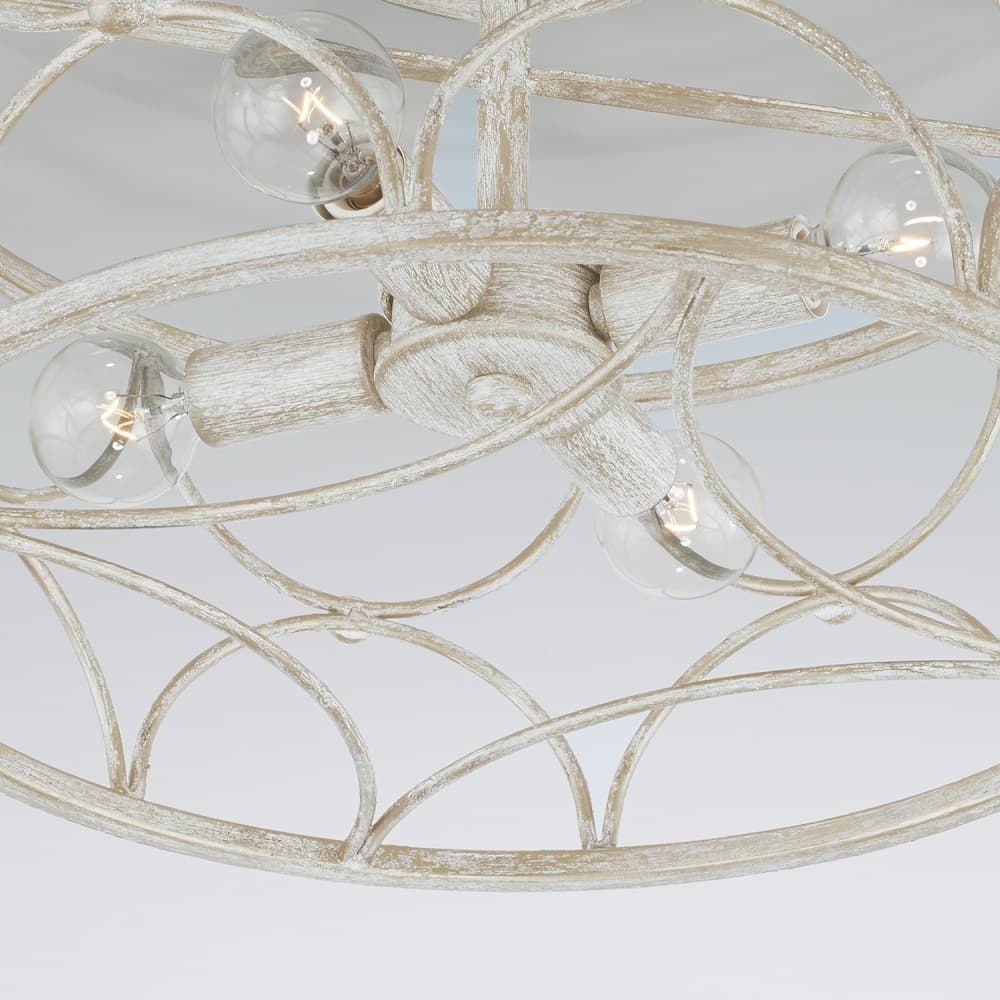 Follie 4 Light Semi-Flush in Winter White-img-3