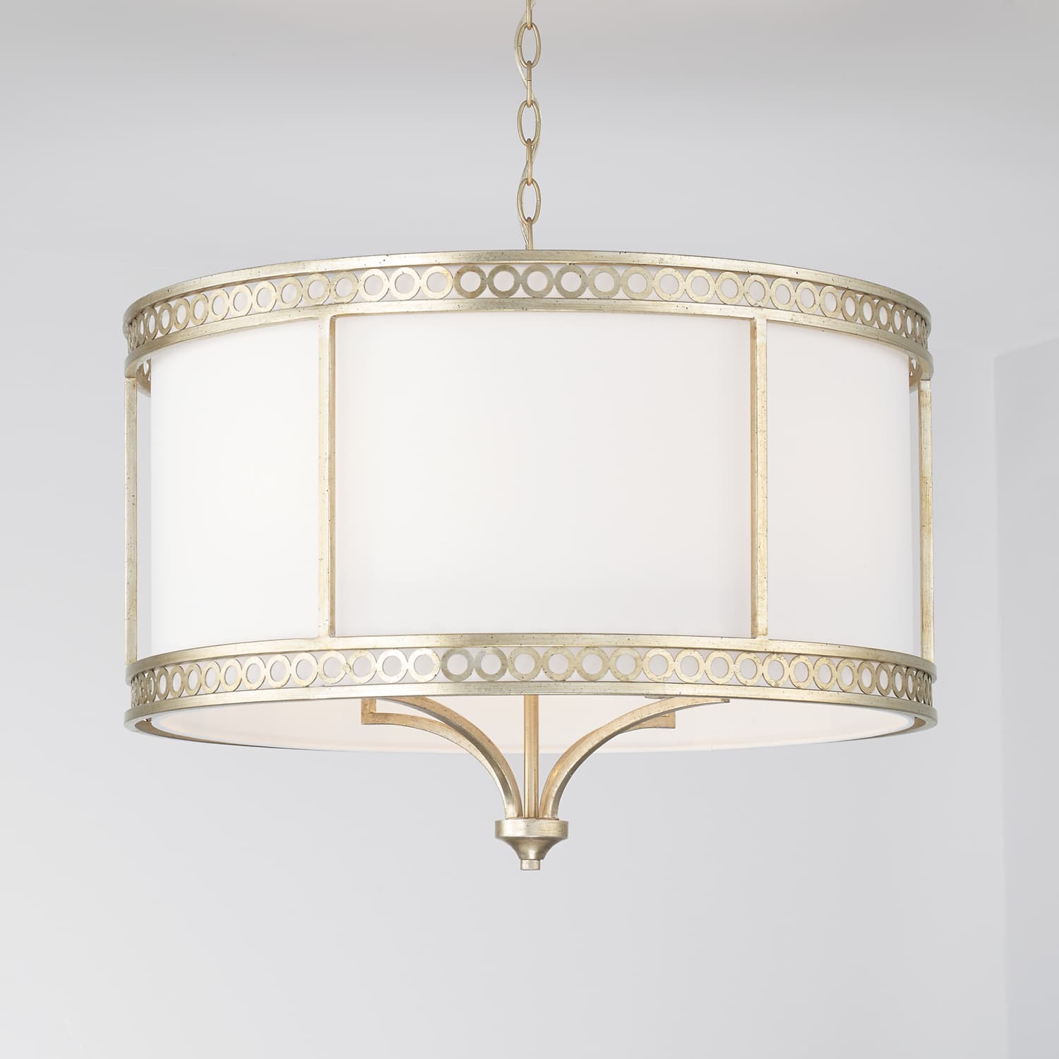 Hazel 4 Light Drum Pendant in Winter Gold-img-1