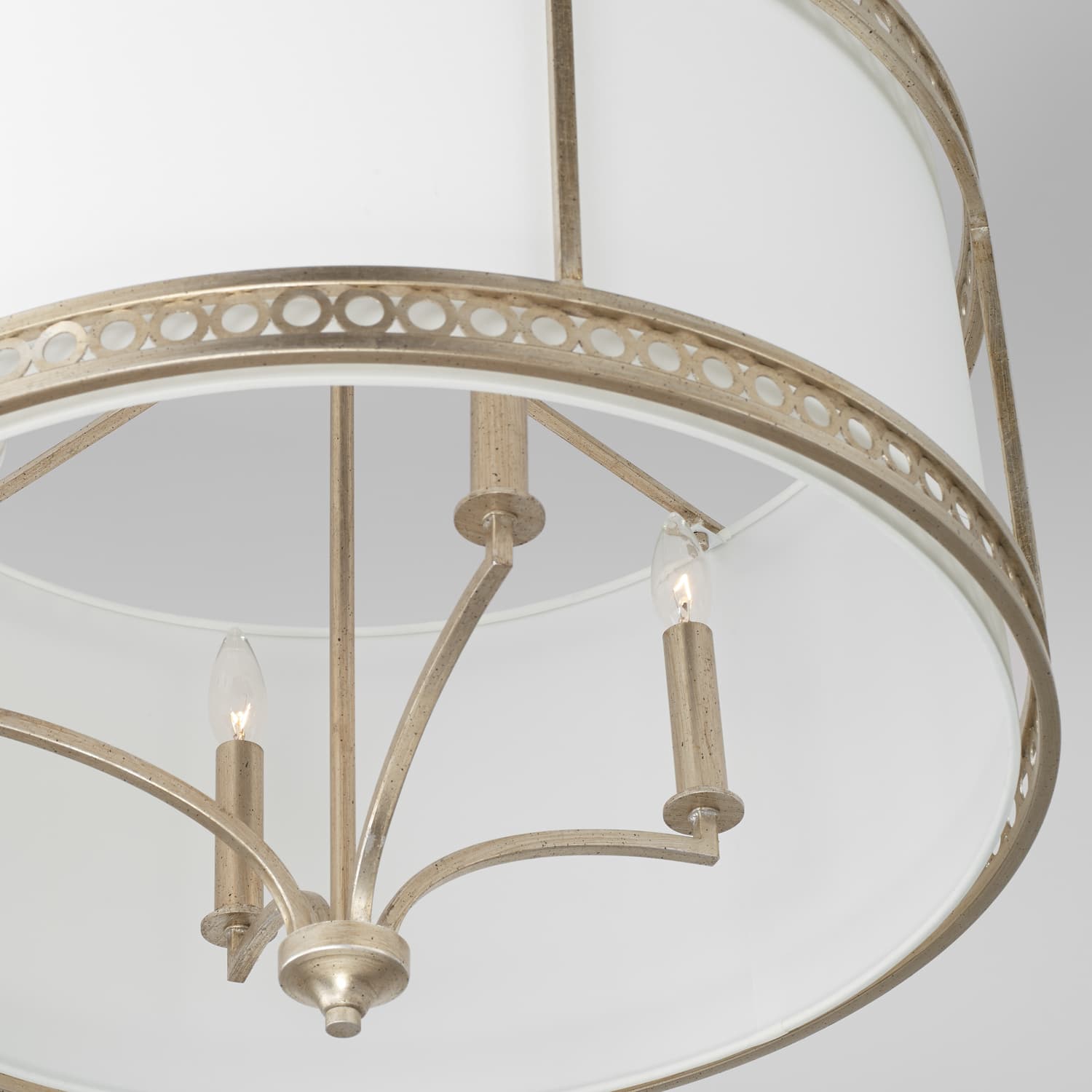 Hazel 4 Light Drum Pendant in Winter Gold-img-2
