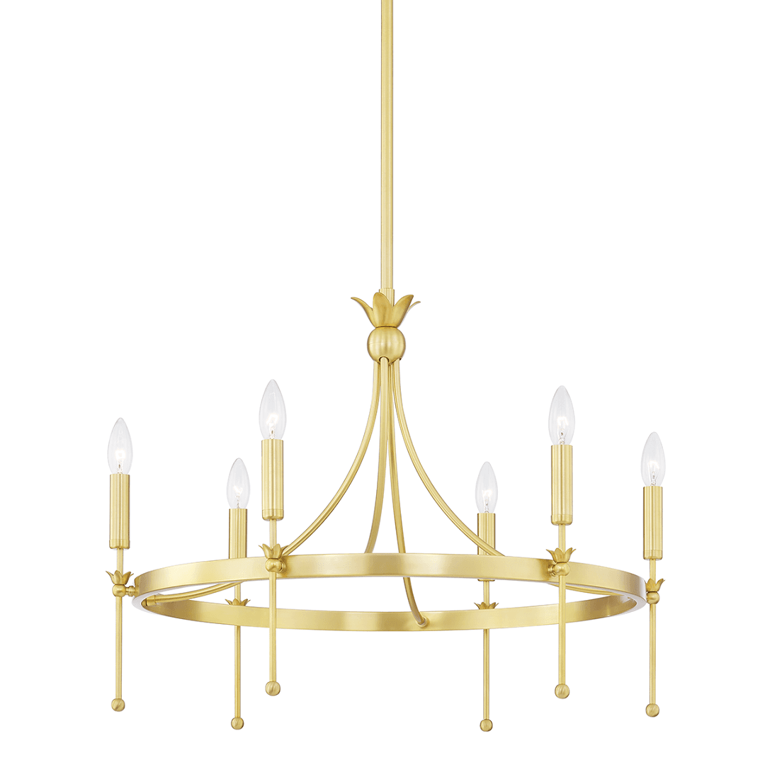 Ellie 6 Light Chandelier in Aged Brass-img-6