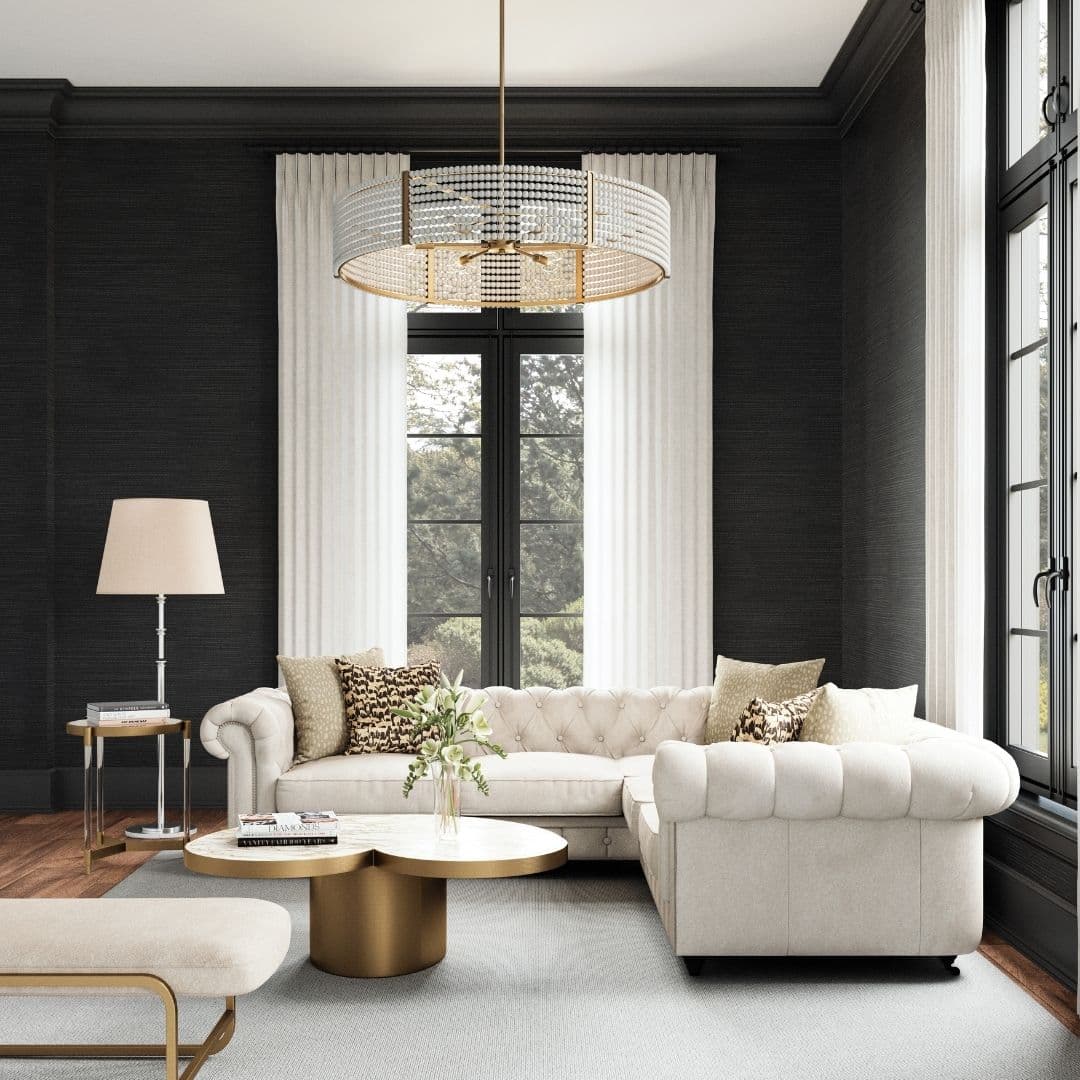 Newport 6 Light Pendant in Aged Brass-img-1