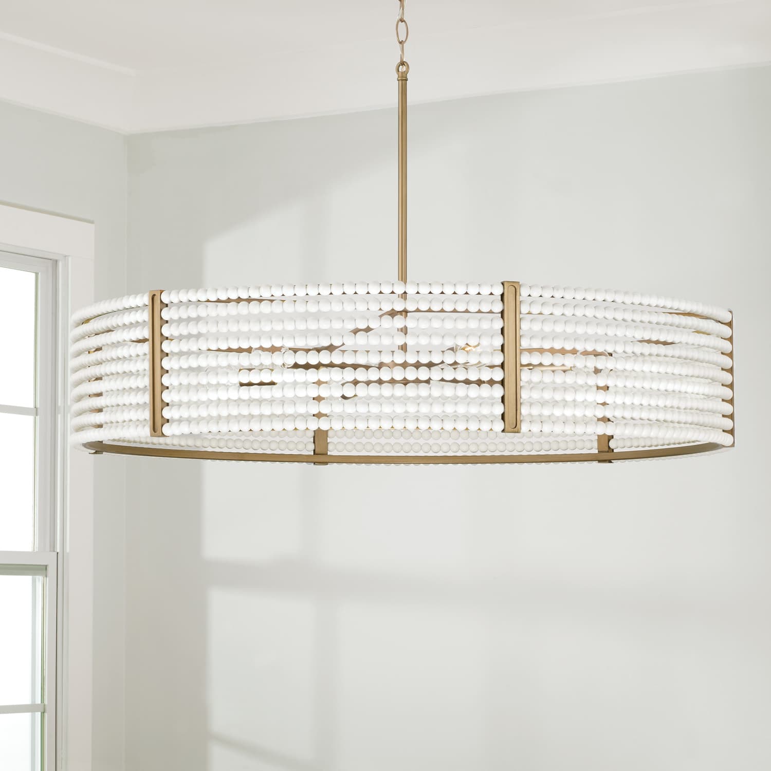 Newport 6 Light Pendant in Aged Brass-img-2