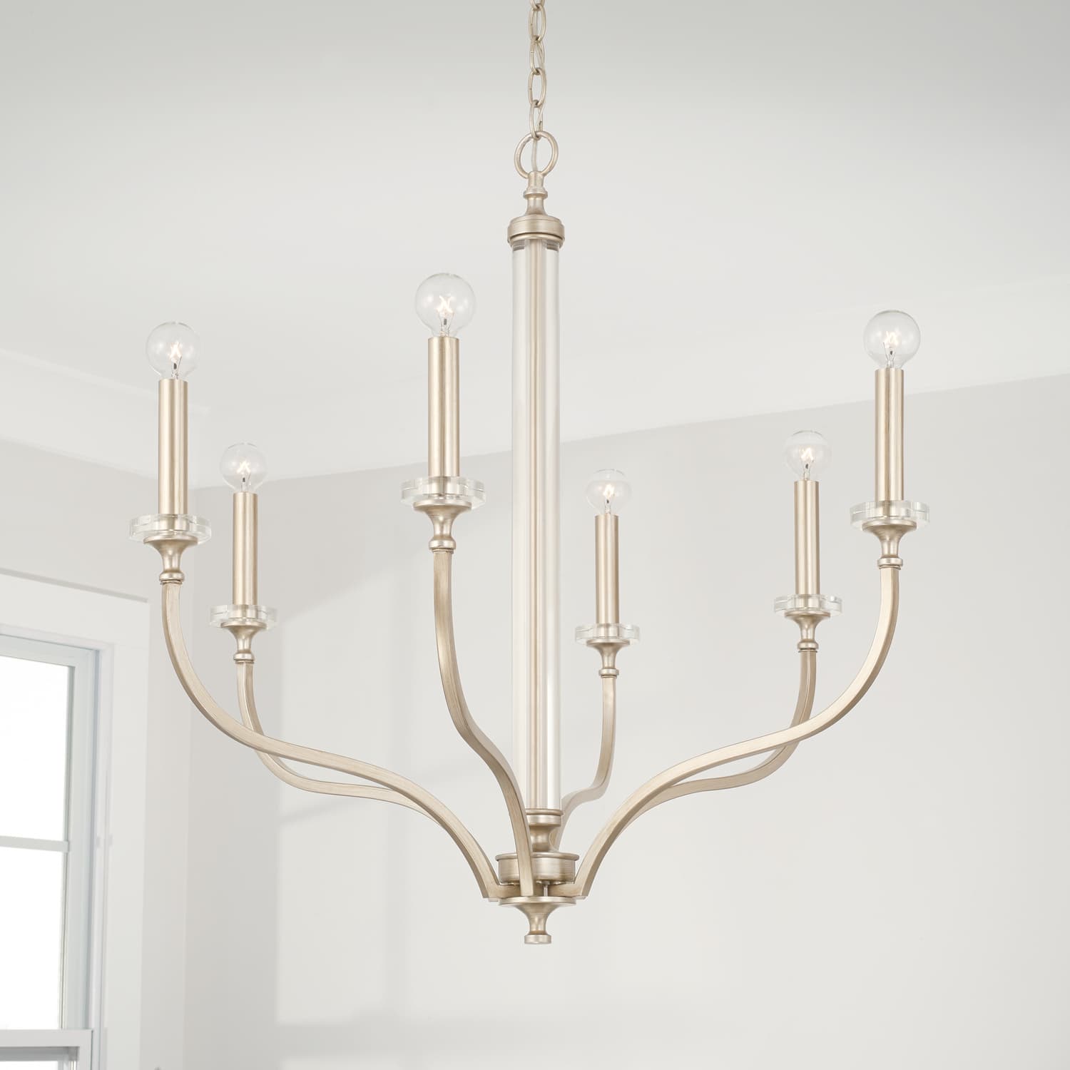 Adele 6 Light Chandelier in Brushed Champagne-img-2