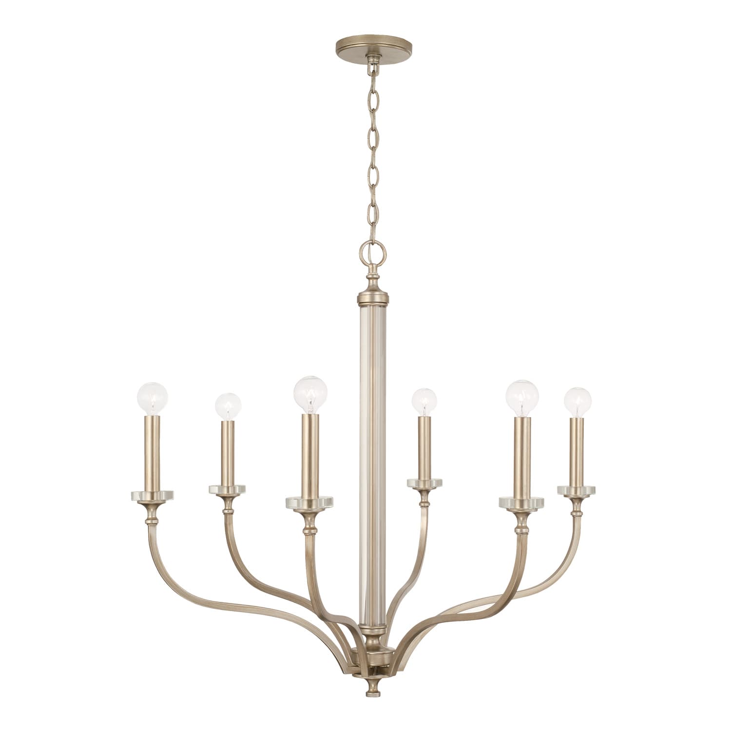 Adele 6 Light Chandelier in Brushed Champagne-img-5