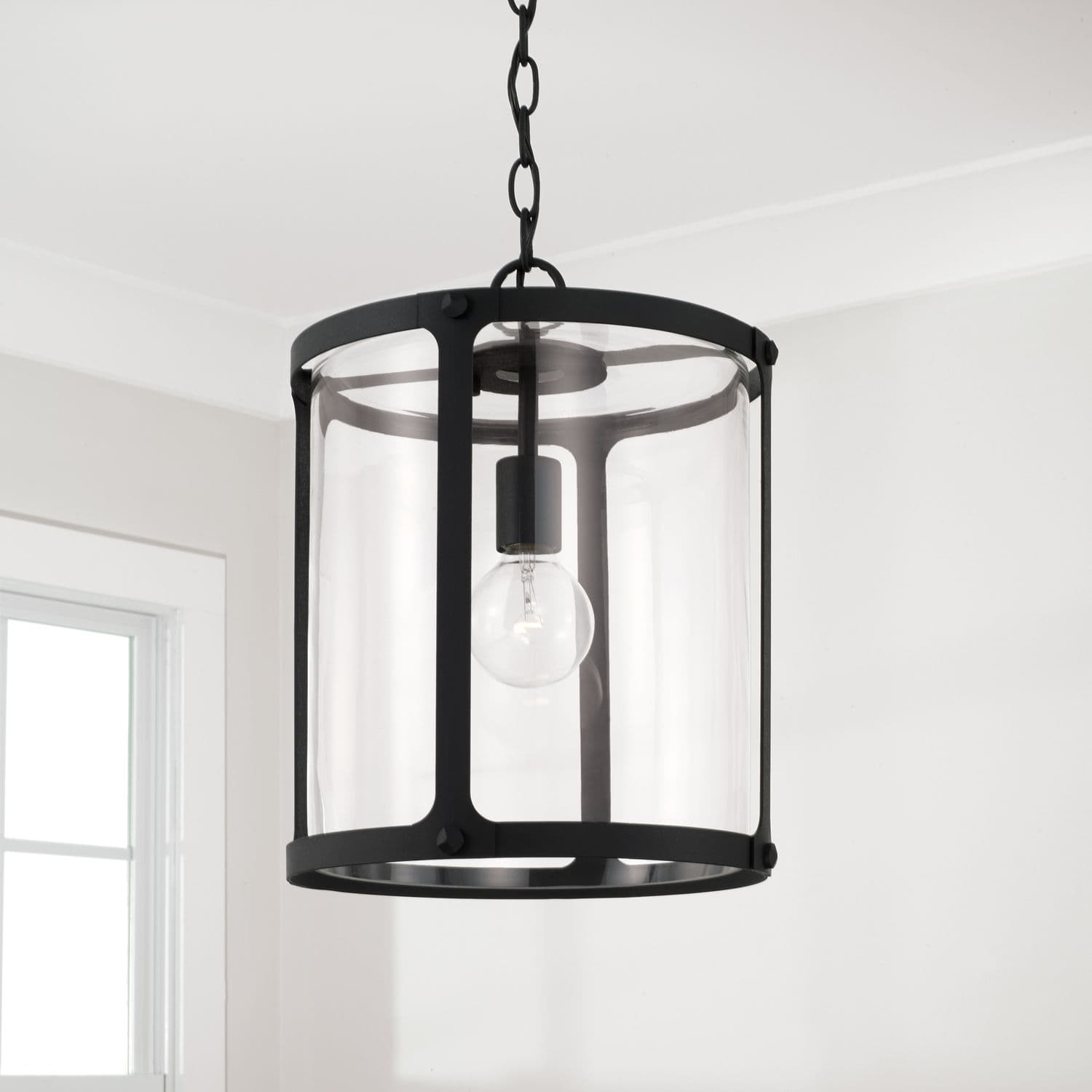 Jackson 1 Light Lantern in Black Iron-img-1