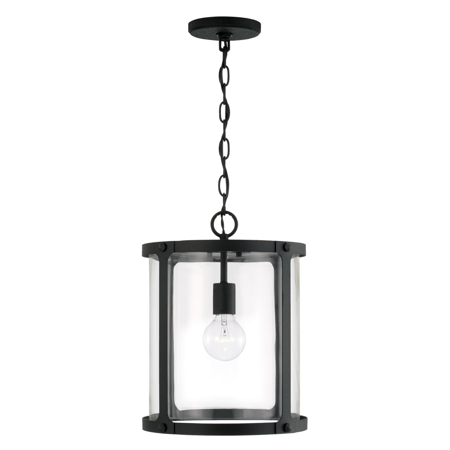 Jackson 1 Light Lantern in Black Iron-img-3