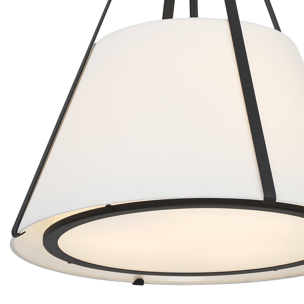 Madison 3 Light Pendant in Black & White-img-3