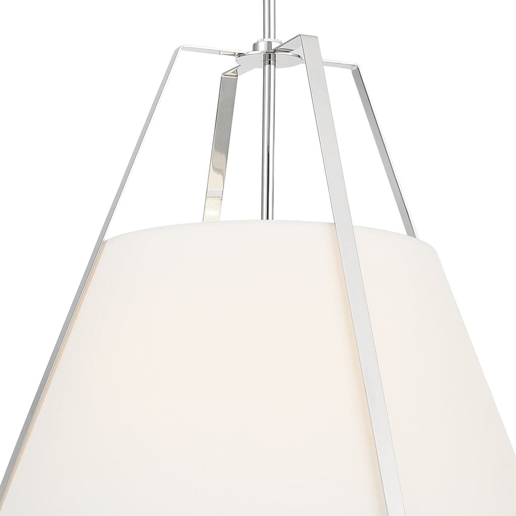 Madison 3 Light Pendant in Polished Nickel & White-img-2