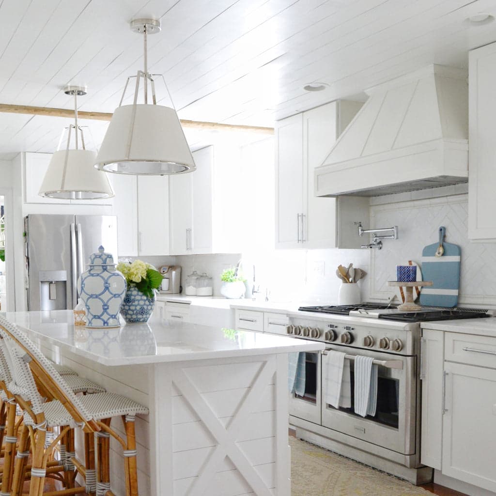 Madison 3 Light Pendant in Polished Nickel & White-img-6