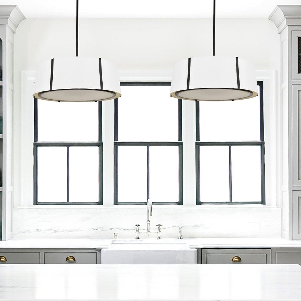 Madison 6 Light Pendant in Black & White-img-1