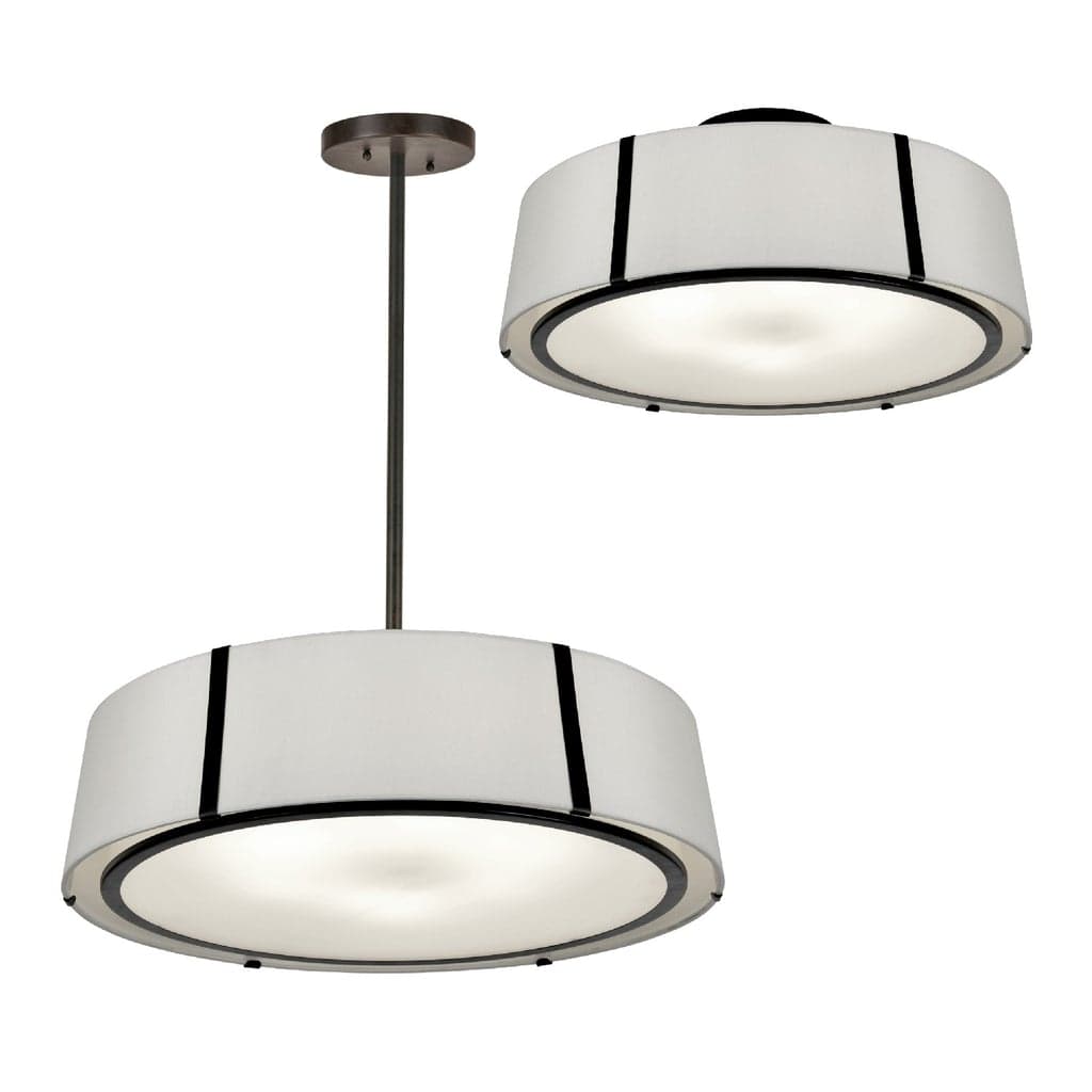 Madison 6 Light Pendant in Black & White-img-2