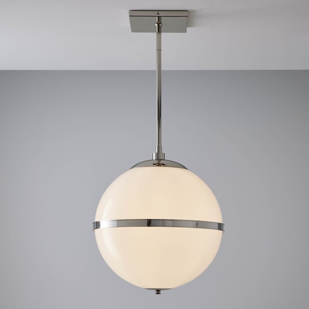 Bonne 3 Light Pendant in Polished Nickel-img-2