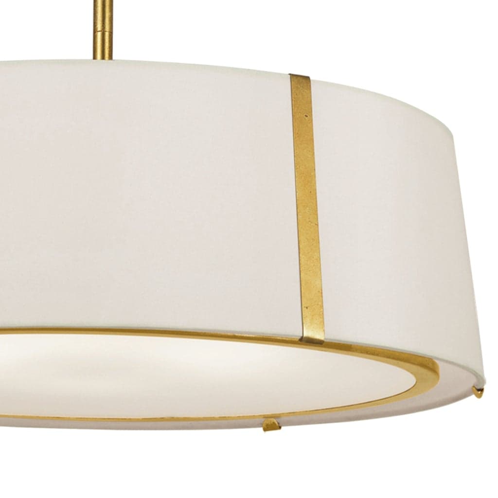 Madison 6 Light Pendant in Antique Gold & White-img-3