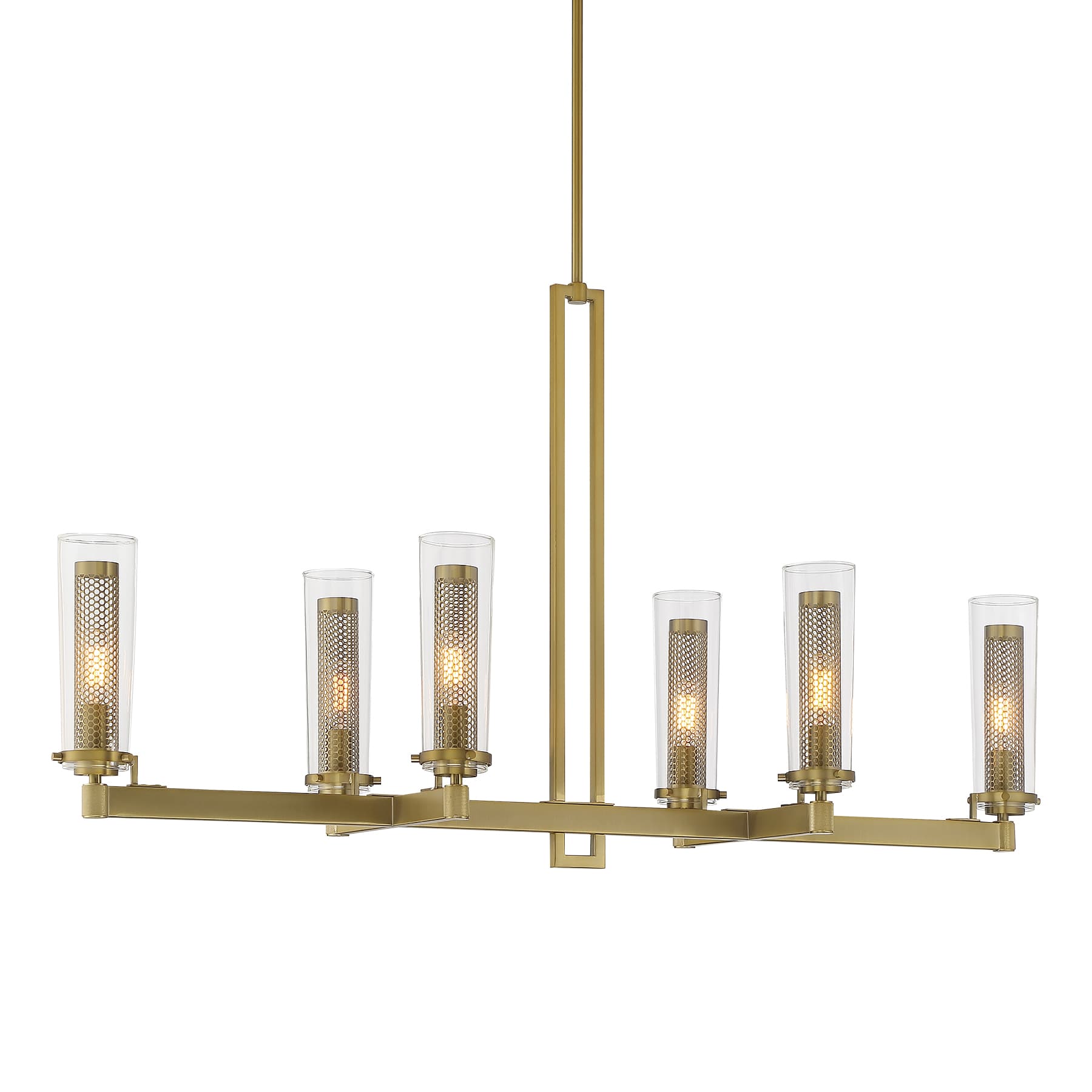 Bouvet 6 Light Island Pendant in Aged Brass-img-2