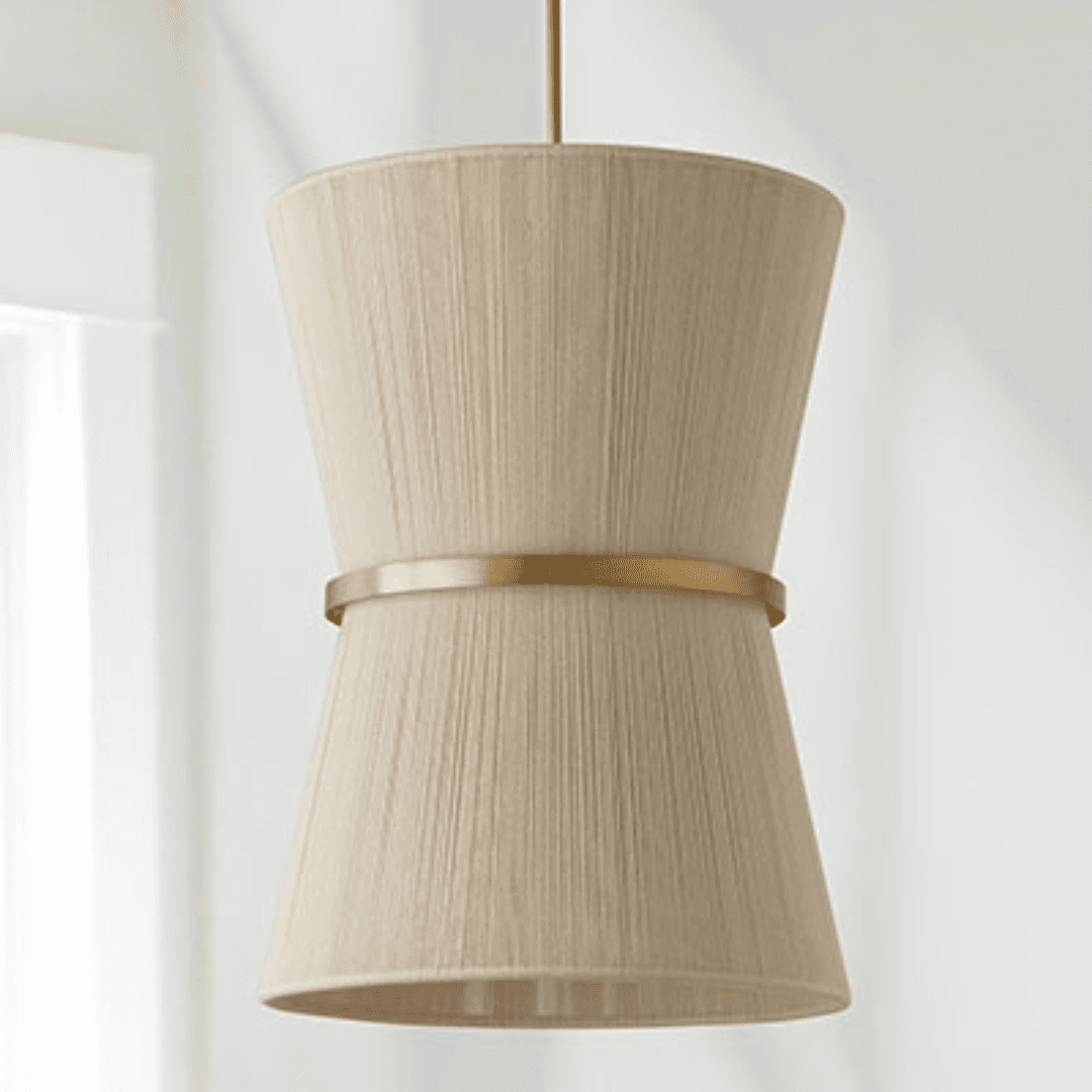 Fisher 6 Light Lantern in Brass & Bleached Rope-img-1