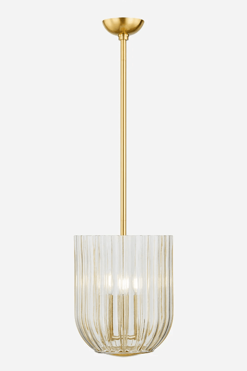 Sisi 3 Light Pendant in Aged Brass-img-4