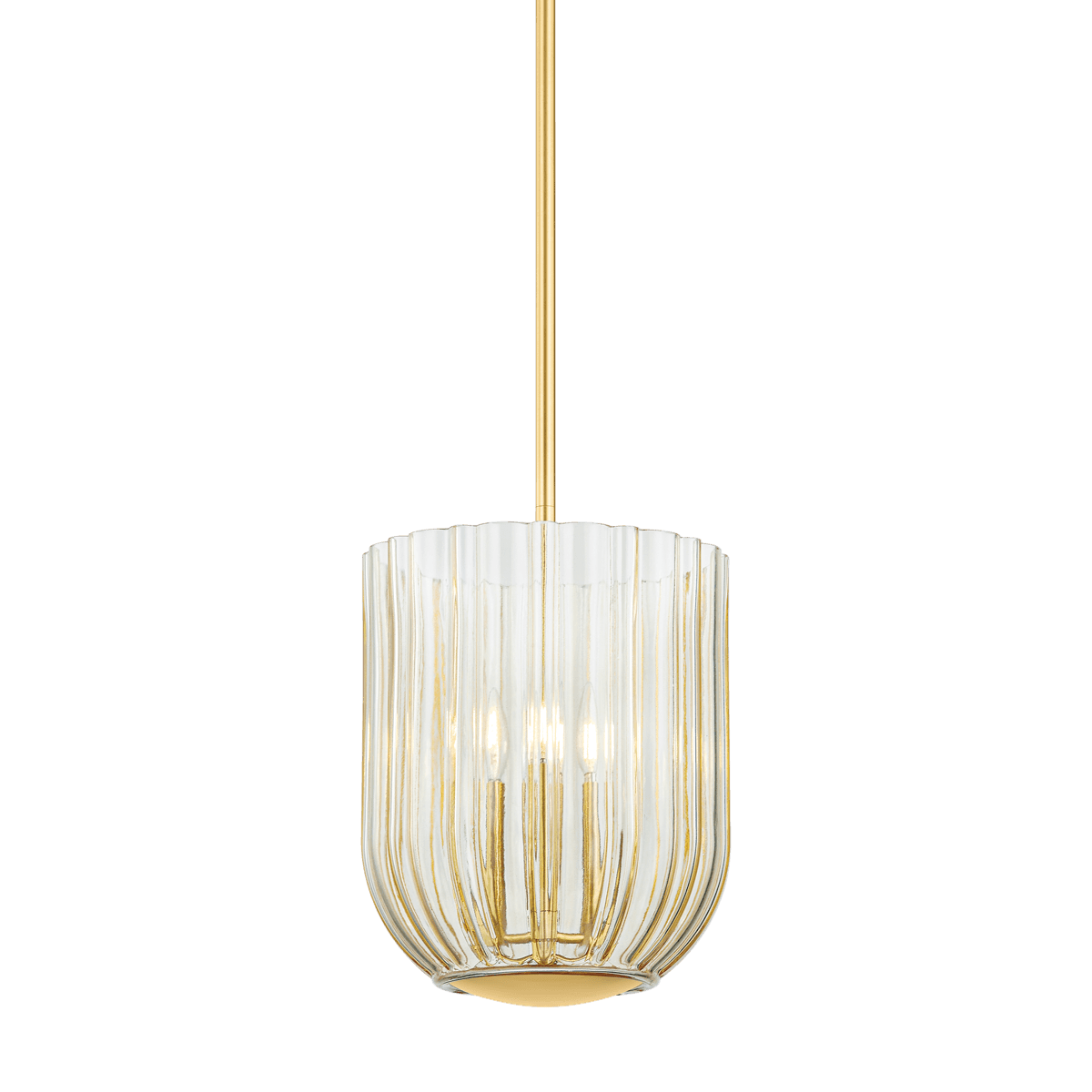 Sisi 3 Light Pendant in Aged Brass-img-6