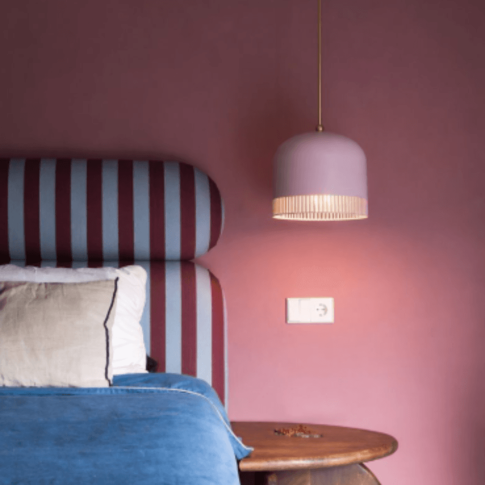 Posie 1 Light Pendant - Small in Natural Dust Pink-img-1