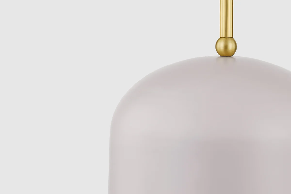 Posie 1 Light Pendant - Small in Natural Dust Pink-img-3