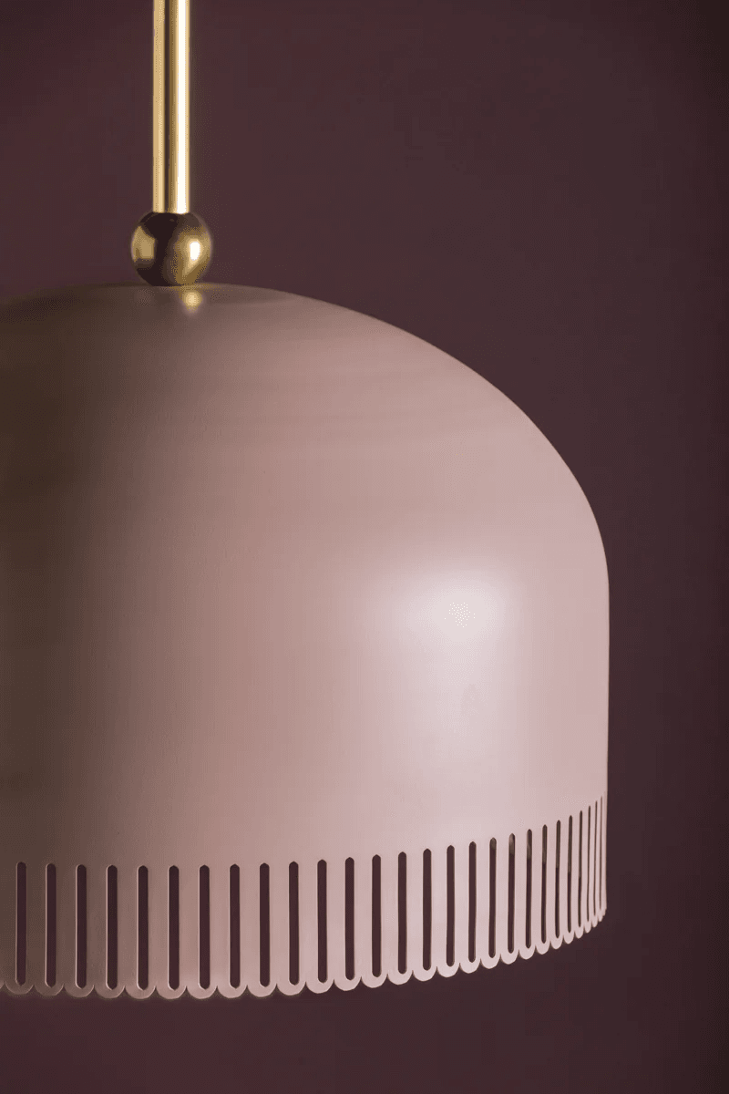 Posie 1 Light Pendant - Large in Natural Dust Pink-img-2