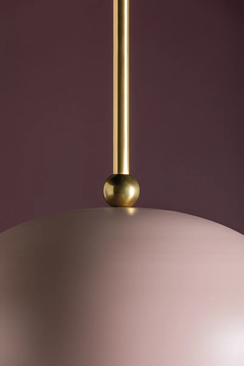 Posie 1 Light Pendant - Large in Natural Dust Pink-img-4