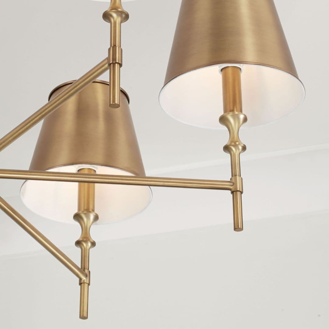 Barwon 6 Light Chandelier in Aged Brass-img-6