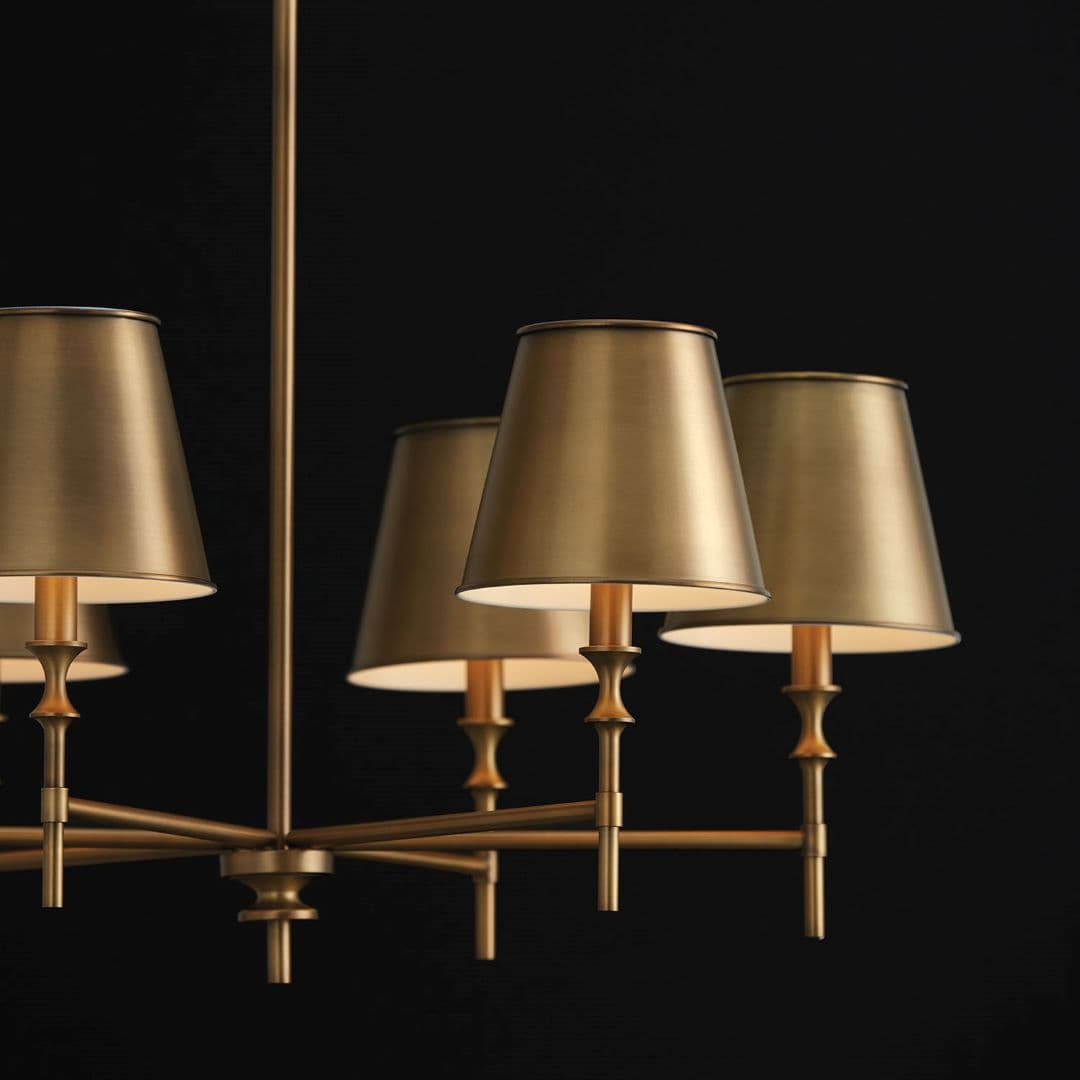 Barwon 6 Light Chandelier in Aged Brass-img-8