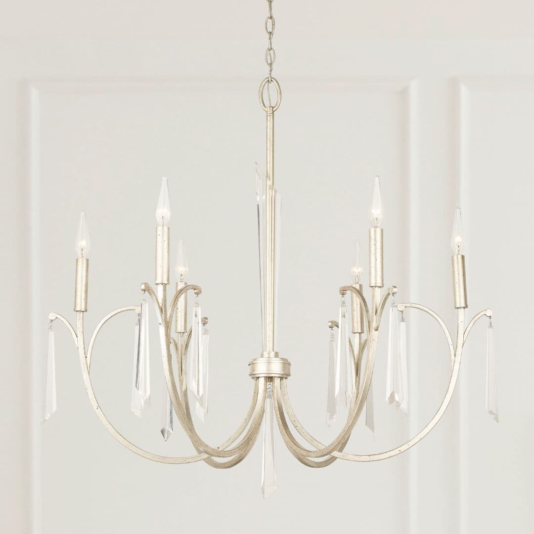 Ivy 6 Light Chandelier in Winter Gold-img-1