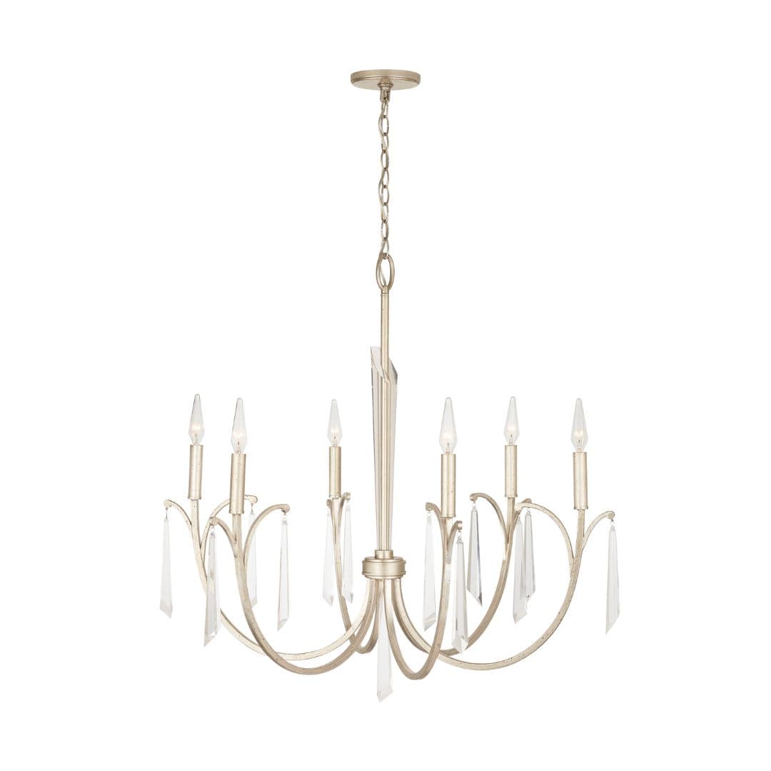 Ivy 6 Light Chandelier in Winter Gold-img-3